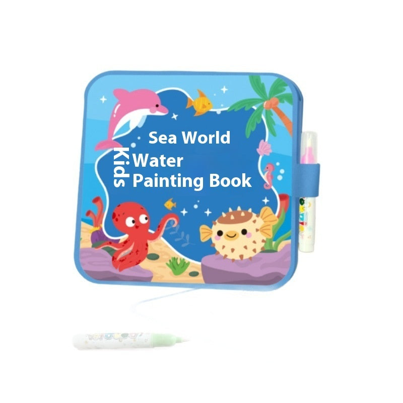 Hidden colors appearing on a Peekora MagicReveal water coloring page