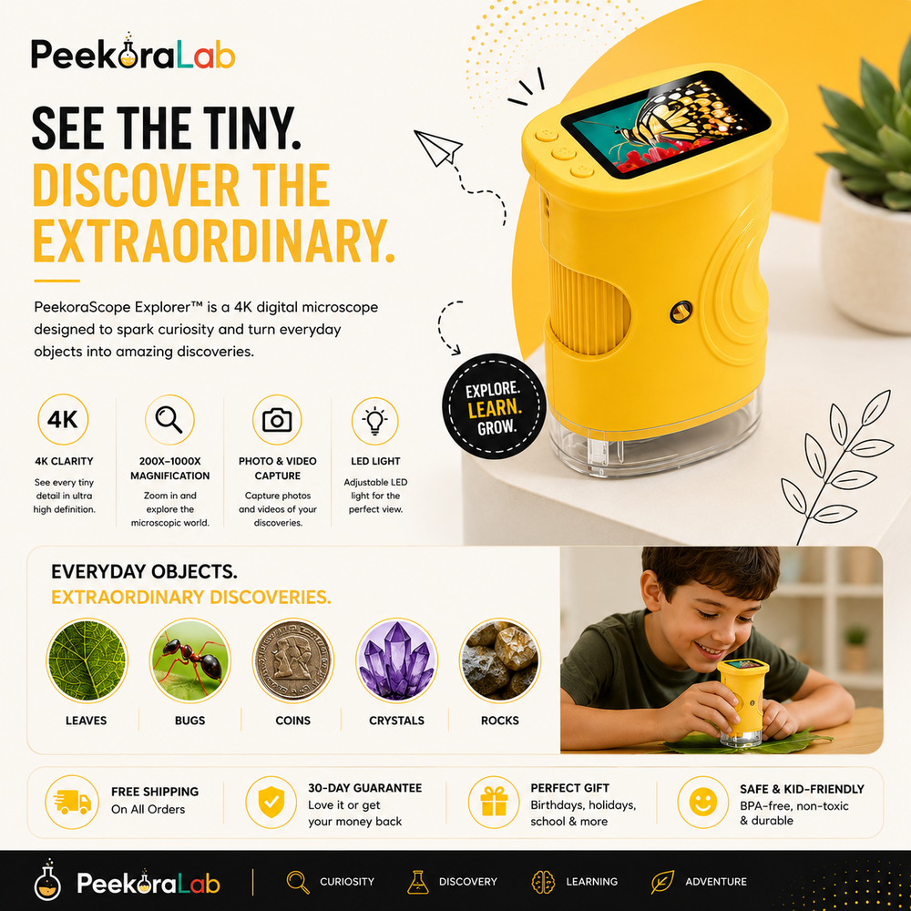 PeekoraScope Explorer™ 4K Discovery Microscope