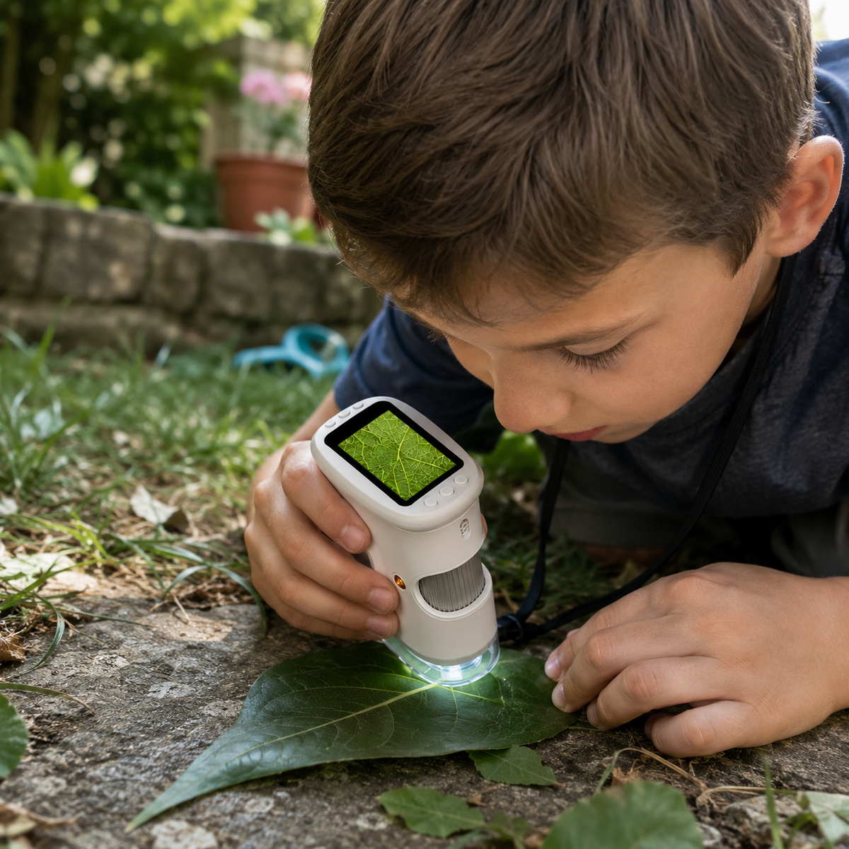 PeekoraScope Explorer™ Microscope de découverte 4K pour enfants
