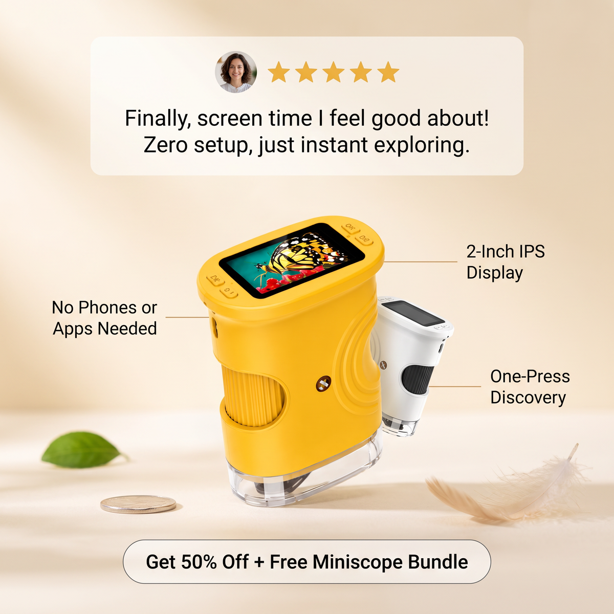 PeekoraScope Explorer™ Kids Digital Microscope - PeekoraLab