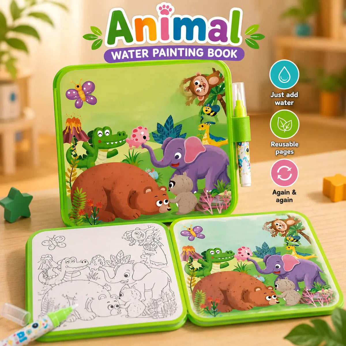 Peekora MagicReveal™ Reusable Mess Free Coloring Book - PeekoraLab