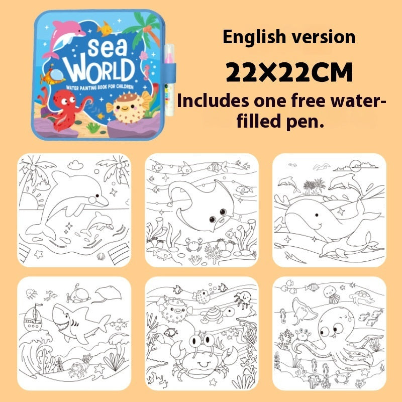 Underwater World reusable water coloring activity book for kids