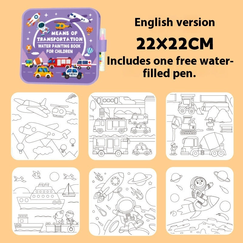 Things That Go reusable water coloring activity book for kids