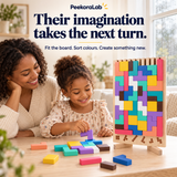 Mother and child creating colourful FitNest patterns - thumbnail 9