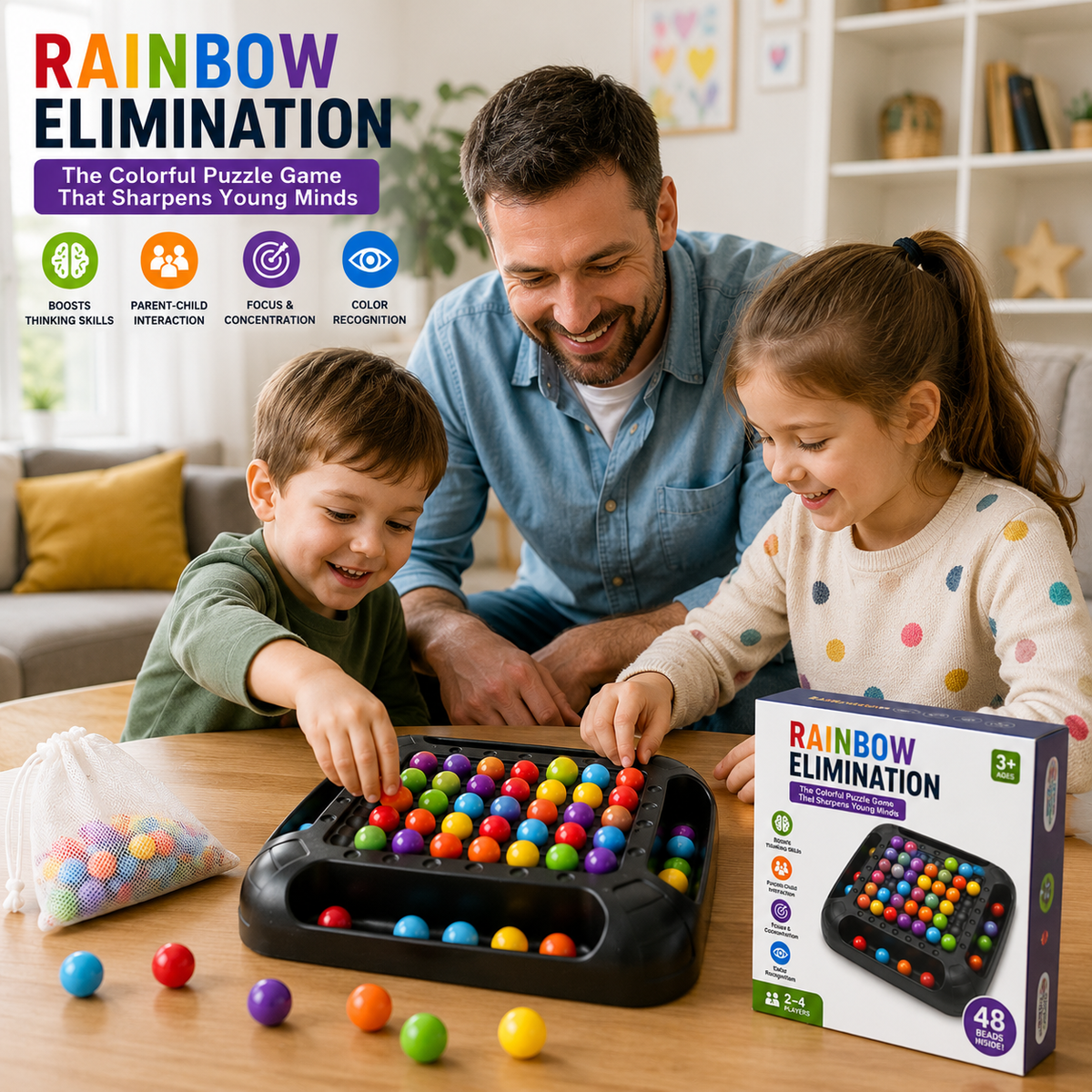 Peekora PrismMatch™ Rainbow Matching Game for Kids - PeekoraLab
