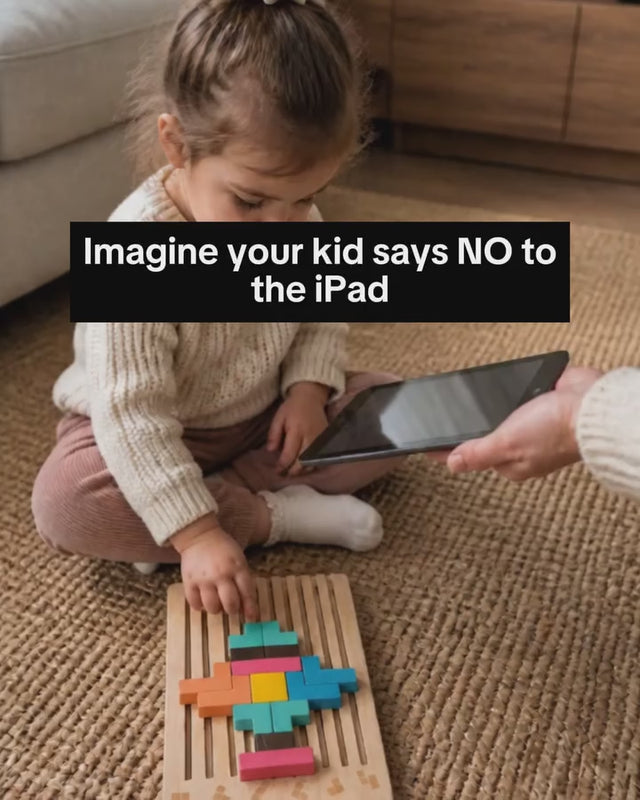 Peekora FitNest wooden puzzle: Find the fit