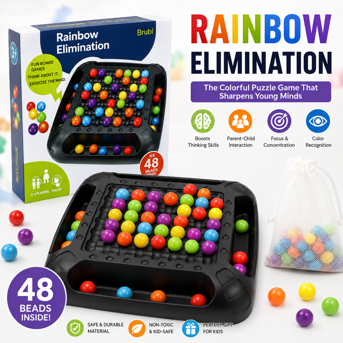 Peekora PrismMatch™ Rainbow Matching Game for Kids - PeekoraLab