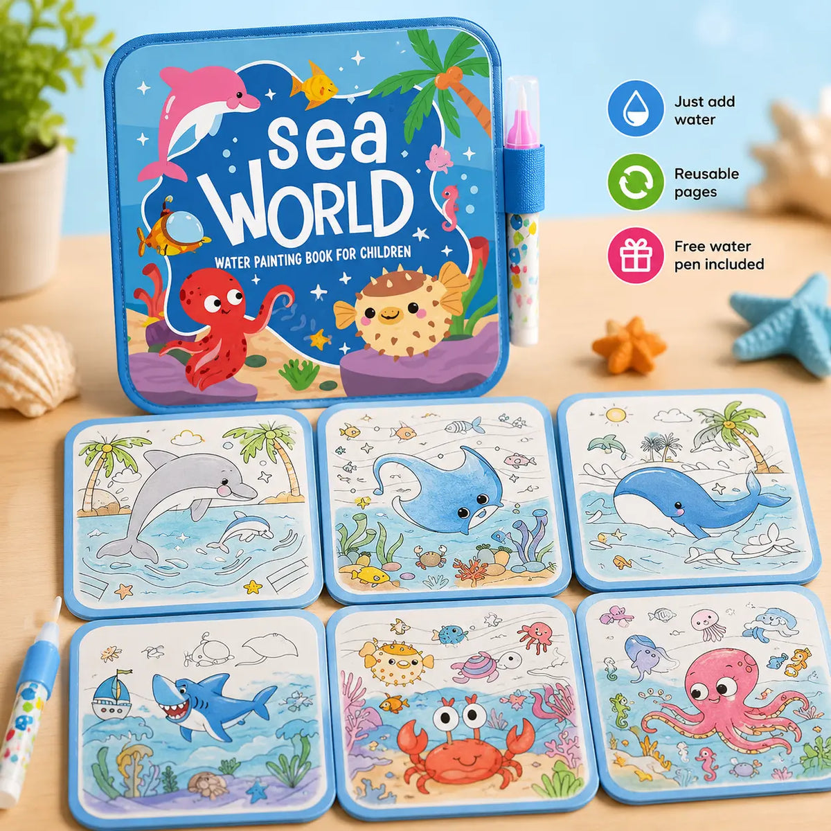 Peekora MagicReveal™ Reusable Mess Free Coloring Book - PeekoraLab