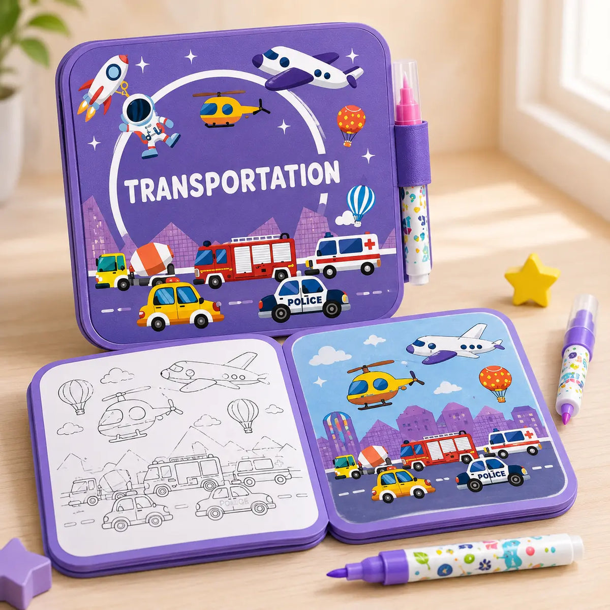 Peekora MagicReveal™ Reusable Mess Free Coloring Book - PeekoraLab